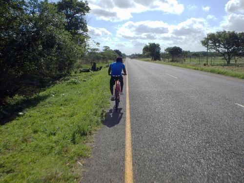 our guide for a pre-arranged tour of a Zulu Village.